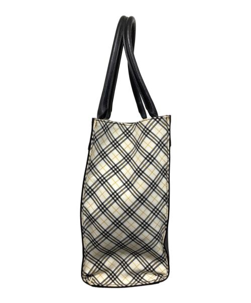 BLUE LABEL CRESTBRIDGE（ブルーレーベルクレストブリッジ）BLUE LABEL CRESTBRIDGE (ブルーレーベルクレストブリッジ) ハンドバッグ ブラック×アイボリーの古着・服飾アイテム