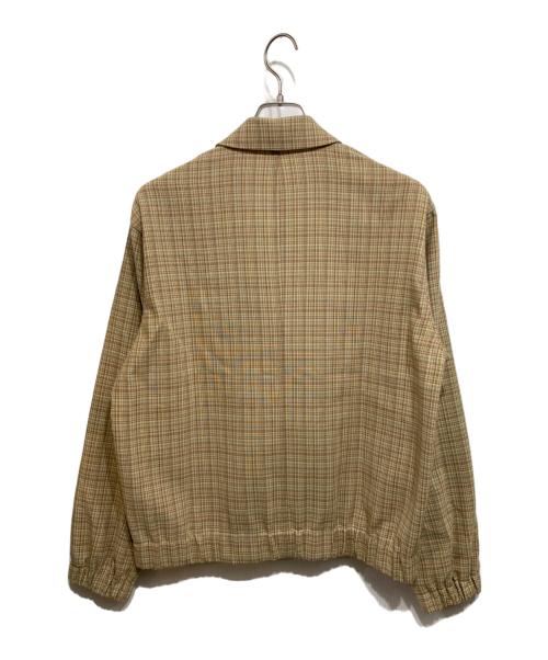 AURALEE（オーラリー）AURALEE (オーラリー) HARD TWIST WOOL DOUBLE FACE CHECK BLOUZON イエロー×ベージュ サイズ:3の古着・服飾アイテム