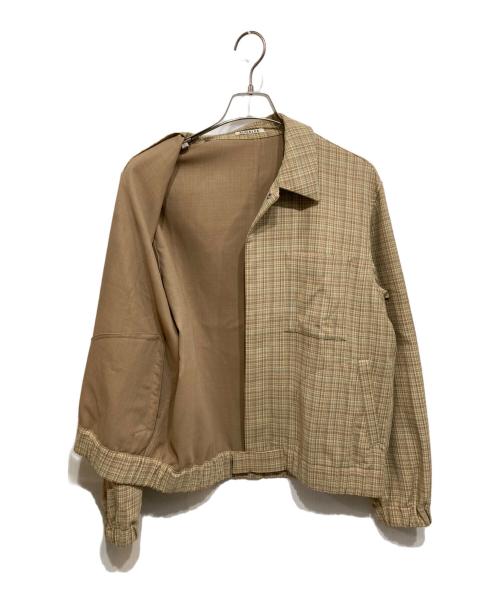 AURALEE（オーラリー）AURALEE (オーラリー) HARD TWIST WOOL DOUBLE FACE CHECK BLOUZON イエロー×ベージュ サイズ:3の古着・服飾アイテム