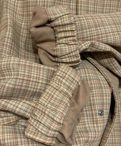 AURALEE（オーラリー）AURALEE (オーラリー) HARD TWIST WOOL DOUBLE FACE CHECK BLOUZON イエロー×ベージュ サイズ:3の古着・服飾アイテム