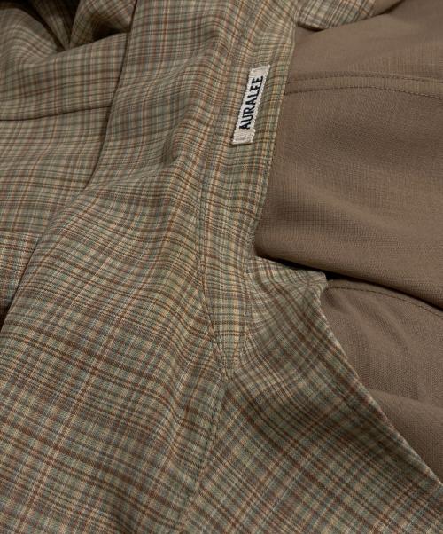 AURALEE（オーラリー）AURALEE (オーラリー) HARD TWIST WOOL DOUBLE FACE CHECK BLOUZON イエロー×ベージュ サイズ:3の古着・服飾アイテム