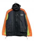 EA7イーエーセブン）の古着「ジップアップジャケット」｜ブラック×オレンジ