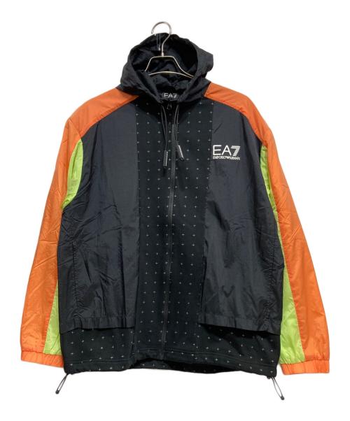 EA7（イーエーセブン）EA7 (イーエーセブン) ジップアップジャケット ブラック×オレンジ サイズ:Mの古着・服飾アイテム