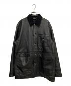 Stan Rayスタンレー）の古着「別注 Leather カバーオール」｜ブラック