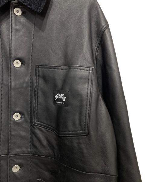 Stan Ray（スタンレー）Stan Ray (スタンレー) 別注 Leather カバーオール ブラック サイズ:Mの古着・服飾アイテム