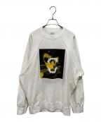 UNDERCOVERアンダーカバー）の古着「Reversible raglan sweatshirt /リバーシブルラグランスウェットシャツ」｜イエロー×アイボリー
