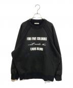 UNDERCOVERアンダーカバー）の古着「リバーシブルラグランスウェットFOR FIVE COLOURS / U」｜ブラック