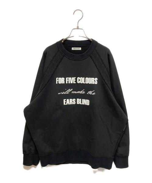 UNDERCOVER（アンダーカバー）UNDERCOVER (アンダーカバー) リバーシブルラグランスウェットFOR FIVE COLOURS / U ブラック サイズ:3の古着・服飾アイテム