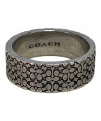 COACHコーチ）の古着「シグネチャーリング」｜ブラック×シルバー