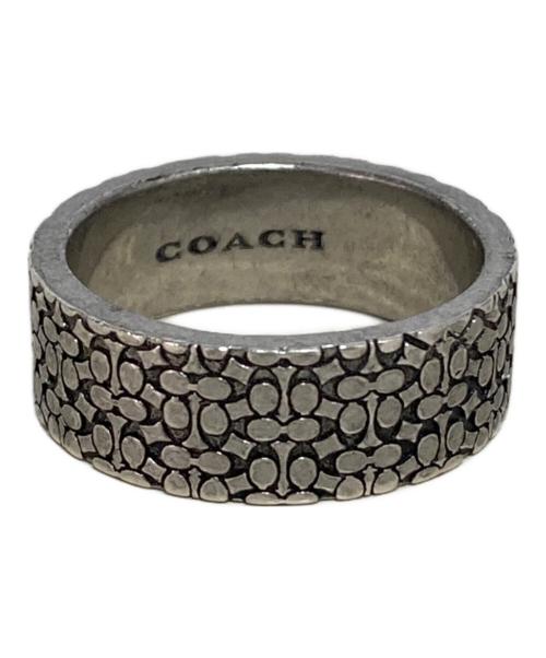COACH（コーチ）COACH (コーチ) シグネチャーリング ブラック×シルバー サイズ:表記なしの古着・服飾アイテム