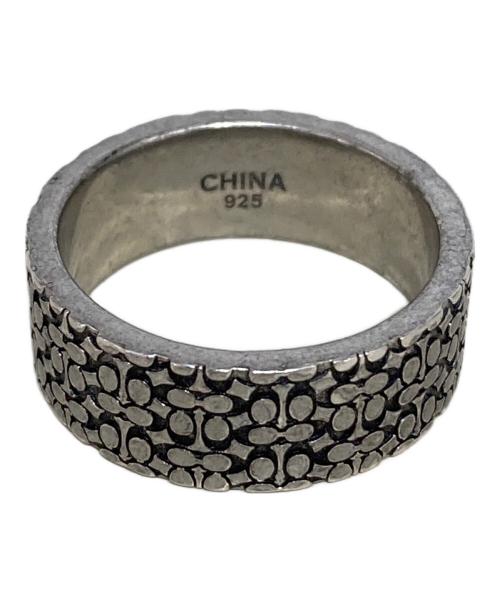 COACH（コーチ）COACH (コーチ) シグネチャーリング ブラック×シルバー サイズ:表記なしの古着・服飾アイテム