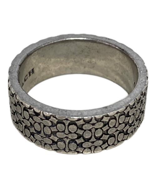 COACH（コーチ）COACH (コーチ) シグネチャーリング ブラック×シルバー サイズ:表記なしの古着・服飾アイテム