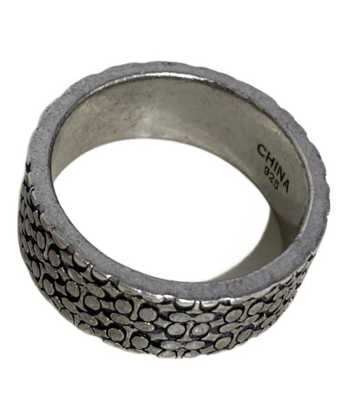 COACH（コーチ）COACH (コーチ) シグネチャーリング ブラック×シルバー サイズ:表記なしの古着・服飾アイテム