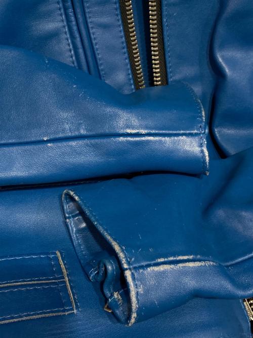 Lewis Leathers（ルイスレザース）Lewis Leathers (ルイスレザース) 391 LIGHTNING-ダブルライダースジャケット ブルー サイズ:34の古着・服飾アイテム