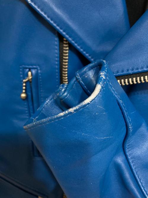 Lewis Leathers（ルイスレザース）Lewis Leathers (ルイスレザース) 391 LIGHTNING-ダブルライダースジャケット ブルー サイズ:34の古着・服飾アイテム