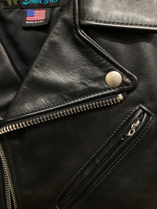 SCHOTT BROS.（ショット）SCHOTT BROS. (ショット) JOURNAL STANDARD (ジャーナルスタンダード) 別注ダブルライダースジャケット ブラック サイズ:34の古着・服飾アイテム