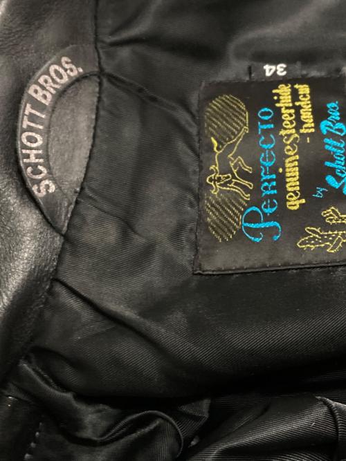 SCHOTT BROS.（ショット）SCHOTT BROS. (ショット) JOURNAL STANDARD (ジャーナルスタンダード) 別注ダブルライダースジャケット ブラック サイズ:34の古着・服飾アイテム