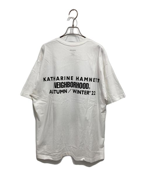 NEIGHBORHOOD（ネイバーフッド）NEIGHBORHOOD (ネイバーフッド) KATHARINE HAMNETT (キャサリンハムネット) プリントTシャツ ブラック×ホワイト サイズ:Lの古着・服飾アイテム