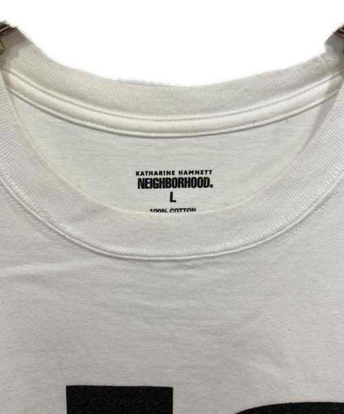 NEIGHBORHOOD（ネイバーフッド）NEIGHBORHOOD (ネイバーフッド) KATHARINE HAMNETT (キャサリンハムネット) プリントTシャツ ブラック×ホワイト サイズ:Lの古着・服飾アイテム