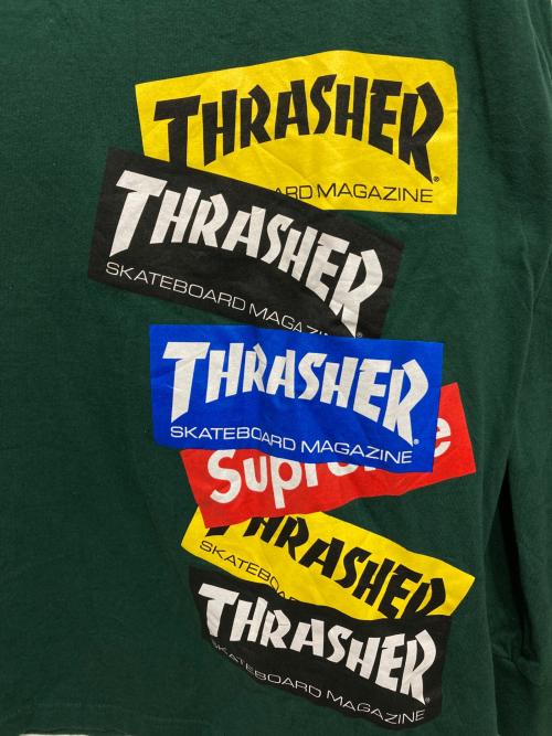 SUPREME（シュプリーム）SUPREME (シュプリーム) THRASHER (スラッシャー) Multi Logo L/S Tee グリーン サイズ:Mの古着・服飾アイテム