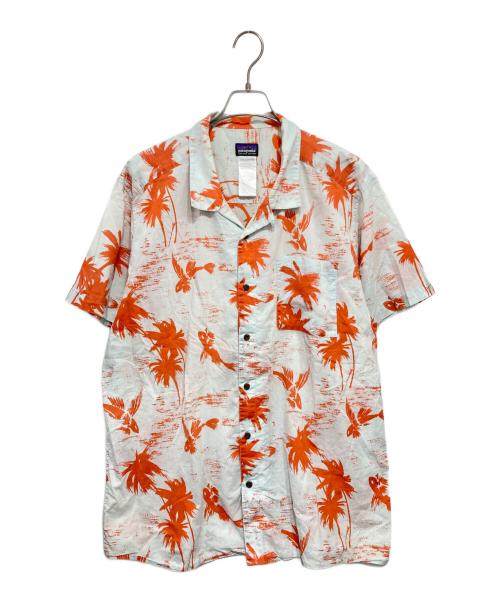 Patagonia（パタゴニア）Patagonia (パタゴニア) アロハシャツ オレンジ×ブルー サイズ:XXLの古着・服飾アイテム