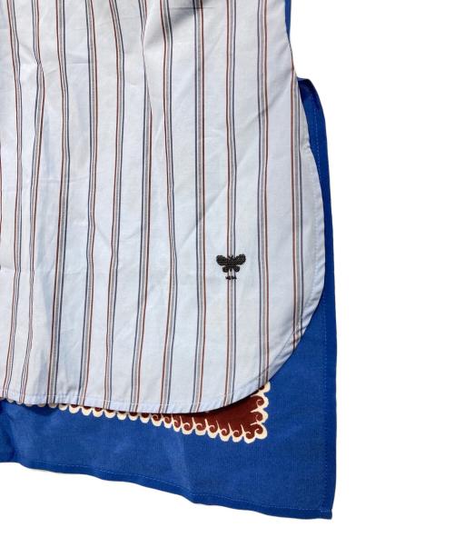 WEEKEND Max Mara（ウィークエンド マックスマーラ）Weekend Max Mara (ウィークエンド マックスマーラ) バックプリントシャツワンピース グレー×ブルー サイズ:42の古着・服飾アイテム