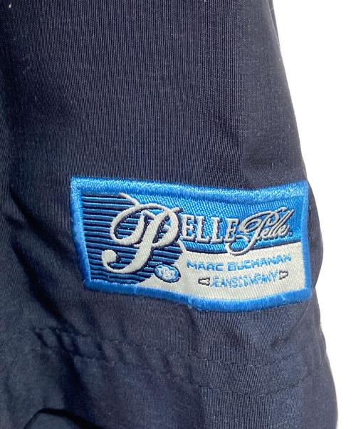 pellepelle（ペレペレ）pellepelle (ペレペレ) グラフィティ―刺繍シャツ ブルー×ネイビー サイズ:Lの古着・服飾アイテム