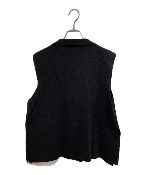 mizuiro-ind（ミズイロインド）mizuiro-ind (ミズイロインド) ウール混ニットジレ ブラック サイズ:Fの古着・服飾アイテム