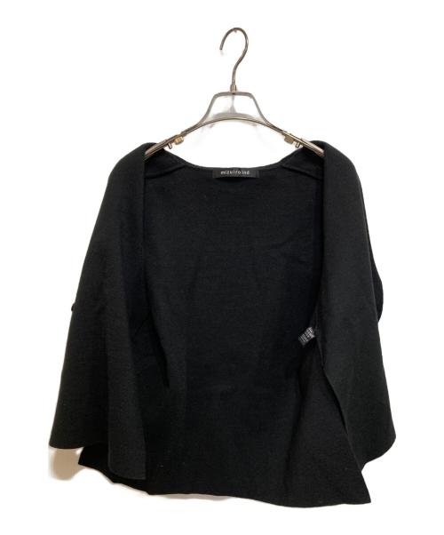 mizuiro-ind（ミズイロインド）mizuiro-ind (ミズイロインド) ウール混ニットジレ ブラック サイズ:Fの古着・服飾アイテム