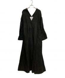 CHAOS（カオス）の古着「アルパカリネンカフカワンピース」｜ブラック