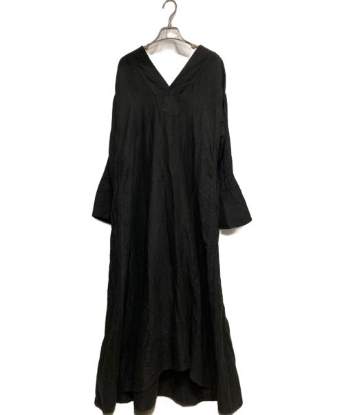 CHAOS（カオス）CHAOS (カオス) アルパカリネンカフカワンピース ブラック サイズ:Fの古着・服飾アイテム