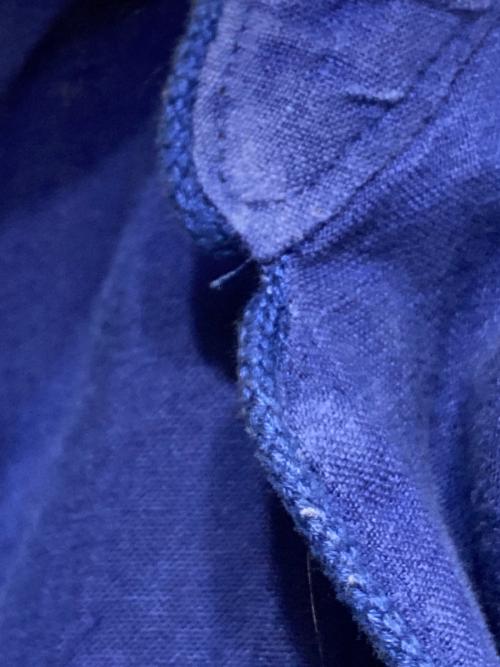 Pale Jute（ペールジュート）Pale Jute (ペールジュート) パイピングリネンワンピース ブルー サイズ:Fの古着・服飾アイテム