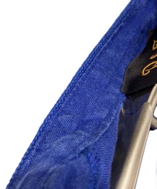 Pale Jute（ペールジュート）Pale Jute (ペールジュート) パイピングリネンワンピース ブルー サイズ:Fの古着・服飾アイテム