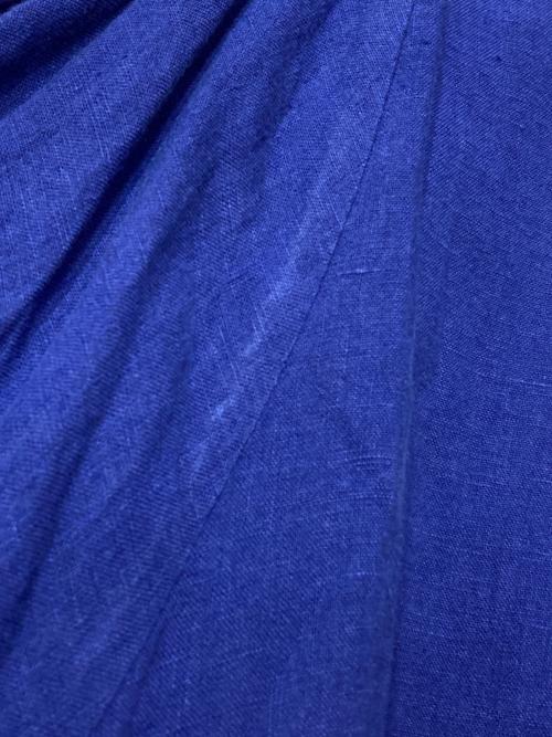 Pale Jute（ペールジュート）Pale Jute (ペールジュート) パイピングリネンワンピース ブルー サイズ:Fの古着・服飾アイテム