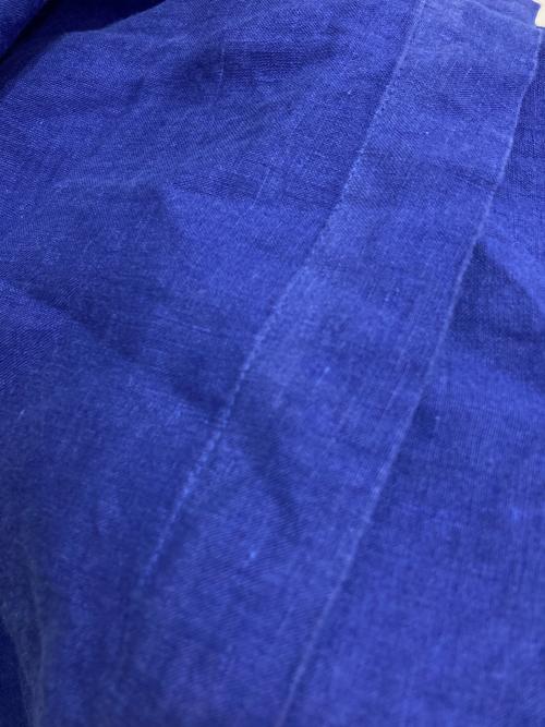 Pale Jute（ペールジュート）Pale Jute (ペールジュート) パイピングリネンワンピース ブルー サイズ:Fの古着・服飾アイテム