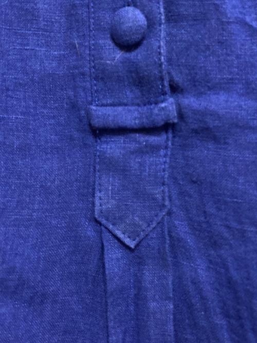 Pale Jute（ペールジュート）Pale Jute (ペールジュート) パイピングリネンワンピース ブルー サイズ:Fの古着・服飾アイテム