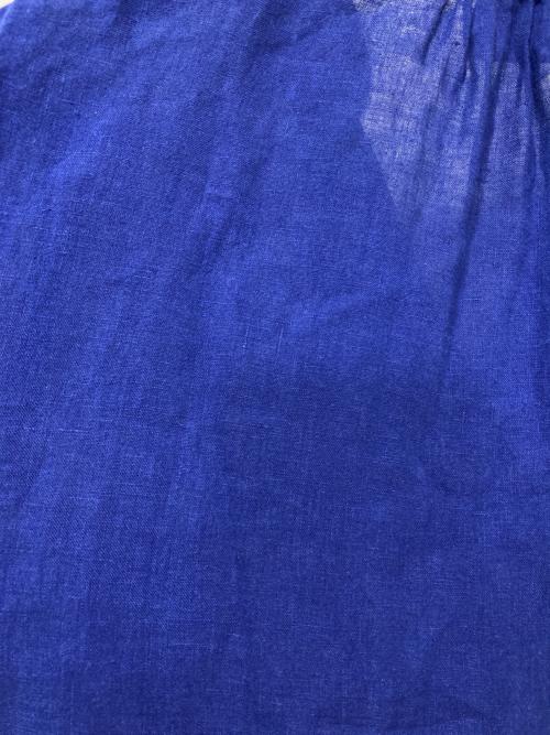 Pale Jute（ペールジュート）Pale Jute (ペールジュート) パイピングリネンワンピース ブルー サイズ:Fの古着・服飾アイテム