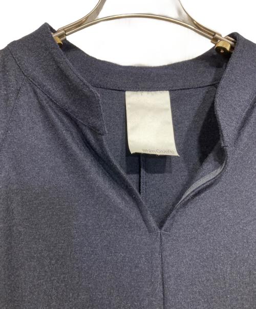 Whim Gazette（ウィムガゼット）Whim Gazette (ウィムガゼット) ウール天竺ワンピース ネイビー サイズ:36の古着・服飾アイテム