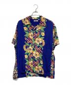 Sun Surfサンサーフ）の古着「RAYON HAWAIIAN SHIRT “BLESSING GIFT FROM HAWAII”」｜ネイビー