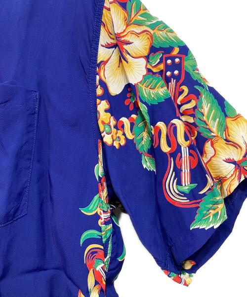 Sun Surf（サンサーフ）Sun Surf (サンサーフ) RAYON HAWAIIAN SHIRT “BLESSING GIFT FROM HAWAII” ネイビー サイズ:XLの古着・服飾アイテム