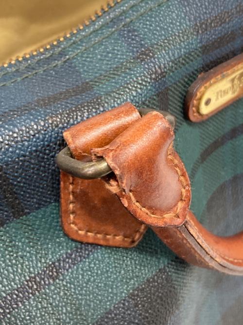 RALPH LAUREN（ラルフローレン）RALPH LAUREN (ラルフローレン) チェックボストンバッグ グリーンの古着・服飾アイテム