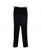 MUSE de Deuxieme Classeミューズ ドゥーズィエム クラス）の古着「トリアセジョーゼット スリムジップパンツ」｜ブラック