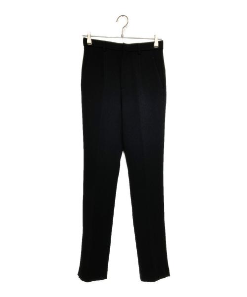 MUSE de Deuxieme Classe（ミューズ ドゥーズィエム クラス）MUSE de Deuxieme Classe (ミューズ ドゥーズィエム クラス) トリアセジョーゼット スリムジップパンツ ブラック サイズ:36の古着・服飾アイテム