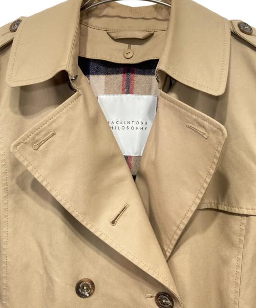 MACKINTOSH PHILOSOPHY（マッキントッシュ フィロソフィー）MACKINTOSH PHILOSOPHY (マッキントッシュ フィロソフィー) ハウスチェックトレンチコート ベージュ サイズ:40の古着・服飾アイテム