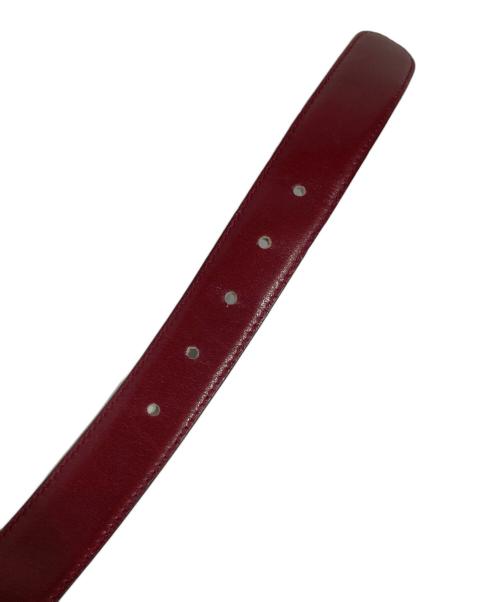 CELINE（セリーヌ）CELINE (セリーヌ) 馬車金具ヴィンテージベルト ワインレッド サイズ:65の古着・服飾アイテム