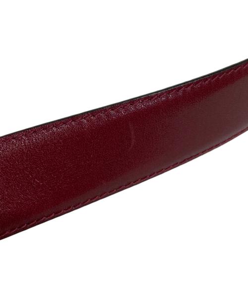 CELINE（セリーヌ）CELINE (セリーヌ) 馬車金具ヴィンテージベルト ワインレッド サイズ:65の古着・服飾アイテム