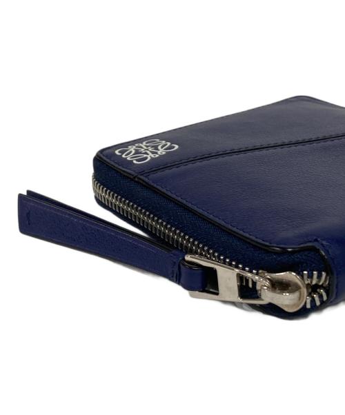 LOEWE（ロエベ）LOEWE (ロエベ) Puzzle zip-around small leather wallet/パズル ジップアラウンド スモールレザーウォレット ネイビーの古着・服飾アイテム