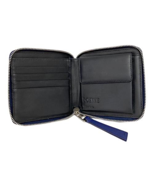 LOEWE（ロエベ）LOEWE (ロエベ) Puzzle zip-around small leather wallet/パズル ジップアラウンド スモールレザーウォレット ネイビーの古着・服飾アイテム