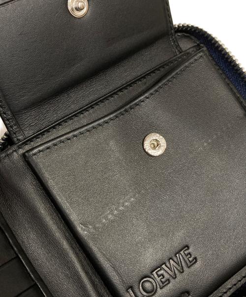 LOEWE（ロエベ）LOEWE (ロエベ) Puzzle zip-around small leather wallet/パズル ジップアラウンド スモールレザーウォレット ネイビーの古着・服飾アイテム