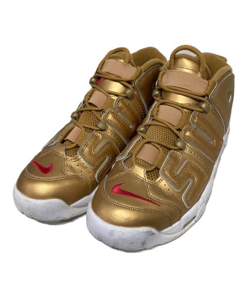 NIKE（ナイキ）NIKE (ナイキ) SUPREME (シュプリーム) AIR MORE UPTEMPO/エア モア アップテンポ ゴールド×ホワイト サイズ:28.5の古着・服飾アイテム
